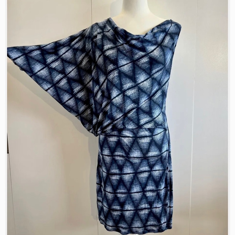 BCBG MAXAZRIA Asymmetrical Bandaid Bodycon Dress Size M.